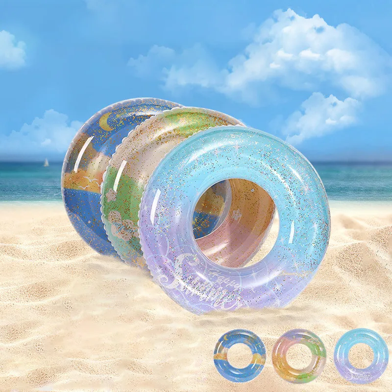 

PVC Transparent Swimming Ring Glitter Swimming Ring for Kidspromote sales