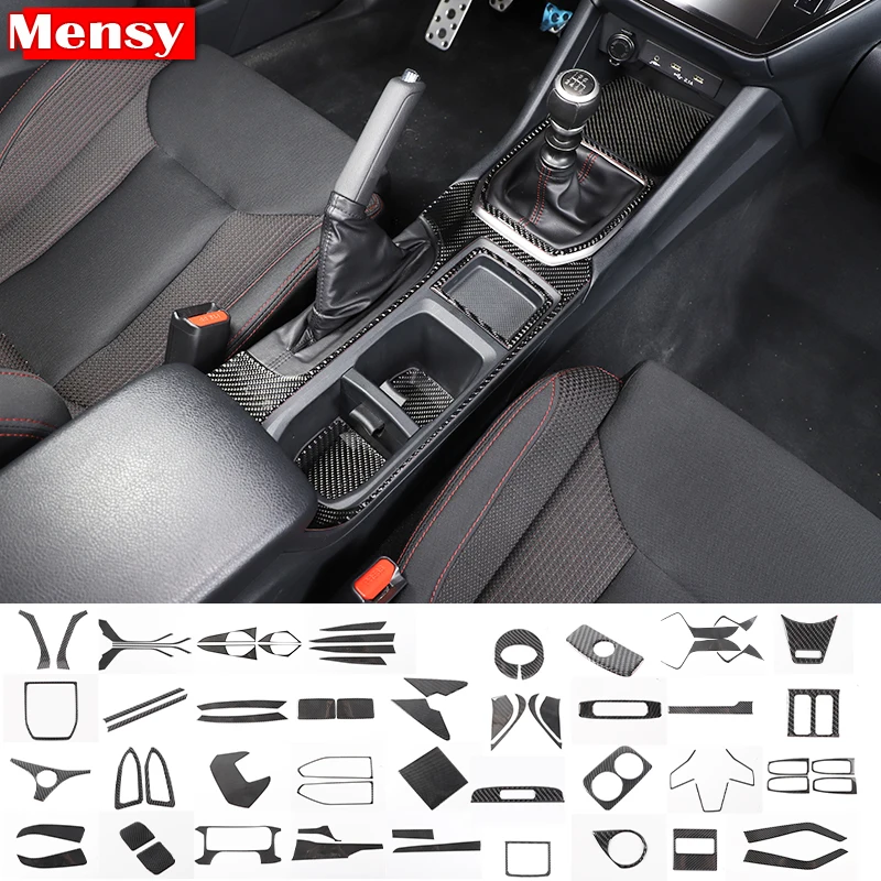 

Soft Carbon Fiber Grain Car Center Console Dashboard Interior Decoration Cover for Subaru WRX 2021-2023 Accessories