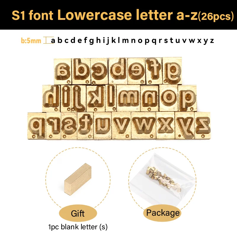 WUTA Messing Stempels Letter Nummer Alfabet Symbool Aangepaste Gepersonaliseerde Logo Embossing Mold voor Foliedruk Machine DIY Geschenken