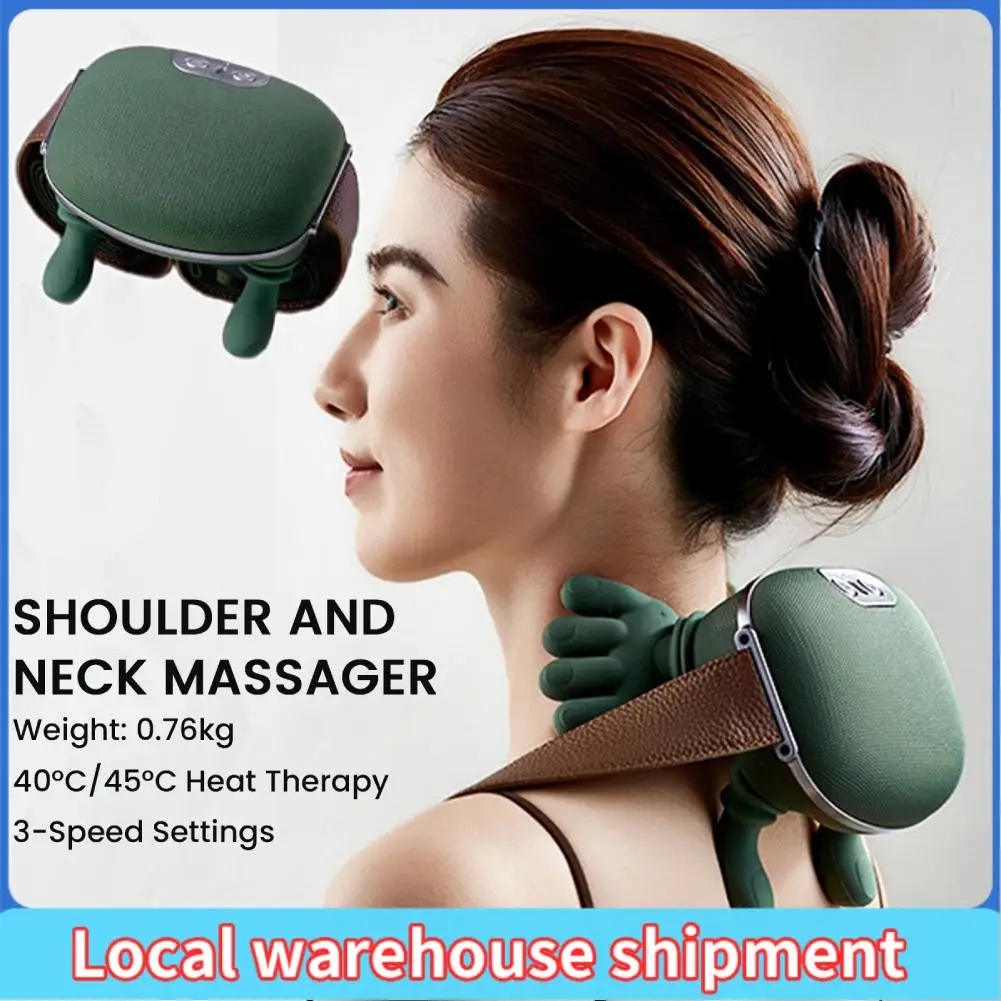 

Массажер для шеи, массажер для глубоких тканей шиацу, массажер для шеи и плеч с подогревом, разминающий массажер, подарки для мамы, папы, мужчин, женщин, ее его