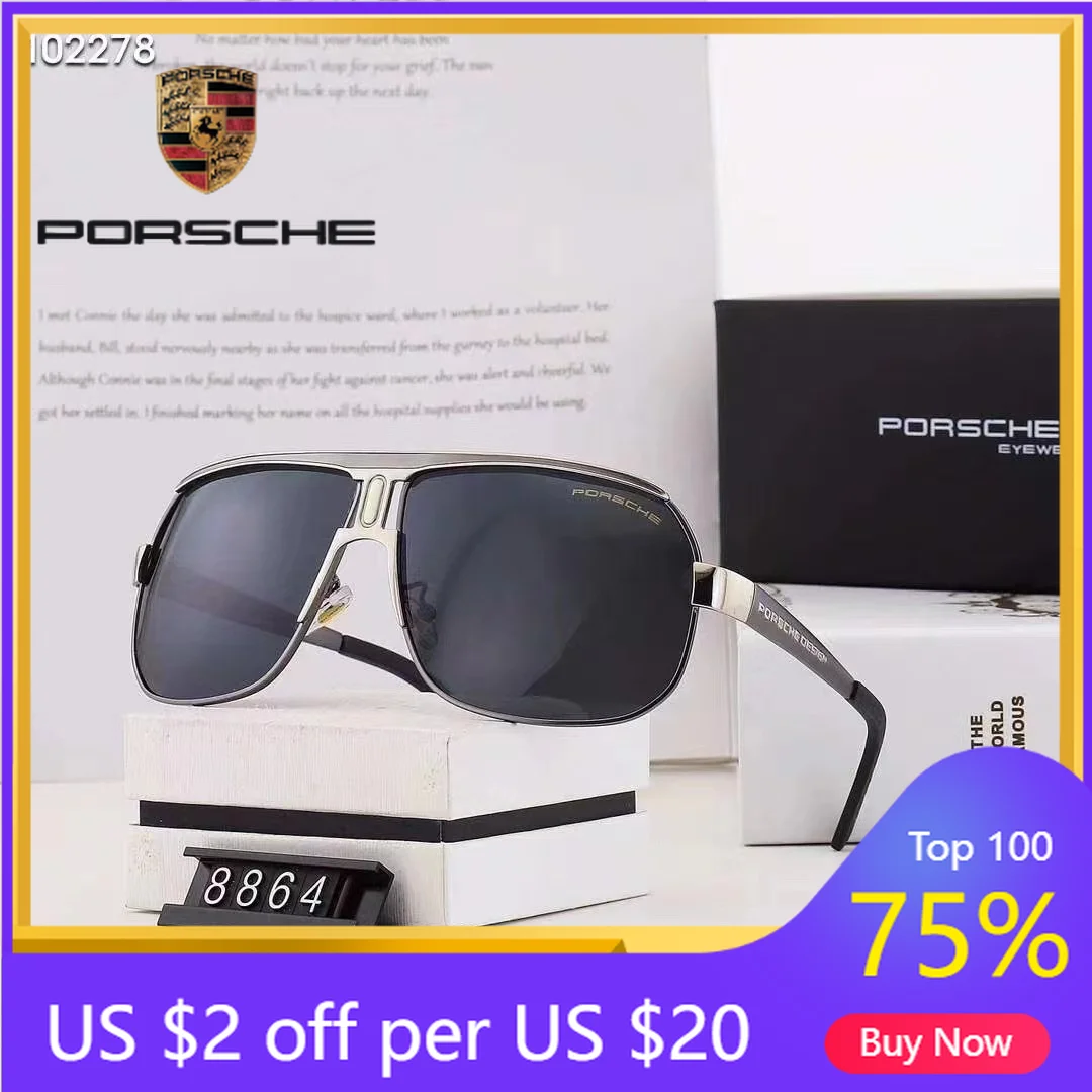 

Car Sticker For Porsche Cayenne Panamera Macan 911 Men's Sunglasses Vintage Men's Driving Sunshade Eyewear For Porsche Cayenne P