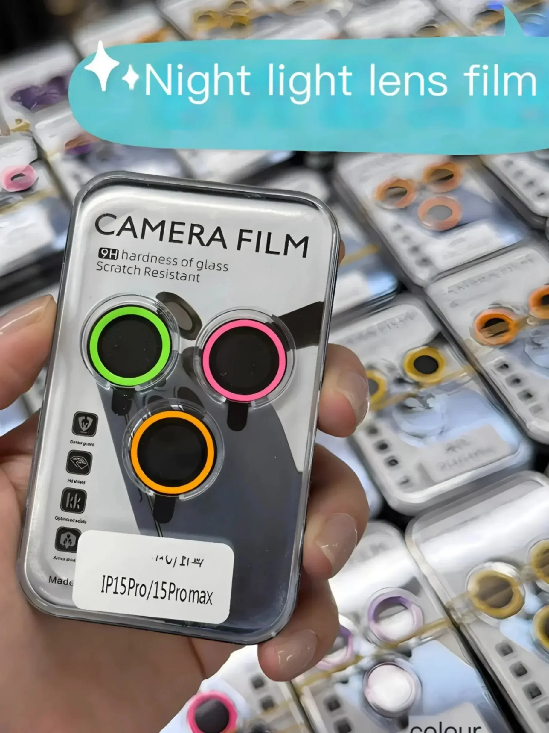 Película protectora de cerámica luminosa para cámara, 2-3 Uds., para IPhone 16, 12, 13, 14, 15 Pro Max, 15 Plus, 13, 12, Mini anillo de lente, tapa brillante de cristal