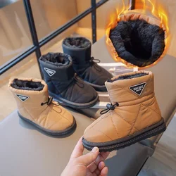 Botas Para niina stivali da neve per bambini di marca alla moda inverno impermeabile peluche ragazzo scarpa di cotone addensato ragazza stivaletto Comfort scarpa per bambini