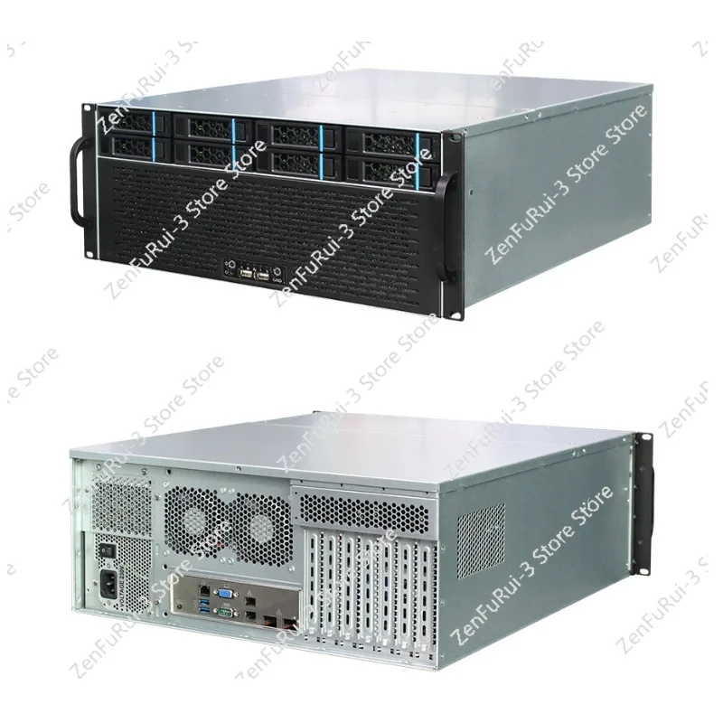 4U450-8 short 8-disk hot-swappable server chassis, cloud computing, cloud storage AI rendering workstation