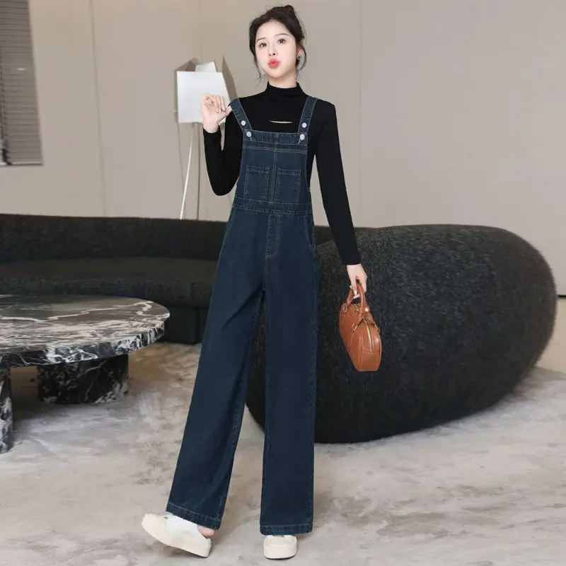 우아한 점프수트 여성 플러스 사이즈 오버올 스트라이프 프로페셔널 웨스턴 스타일 네이비 여행 키높이 슬림 그래피티 스타일
