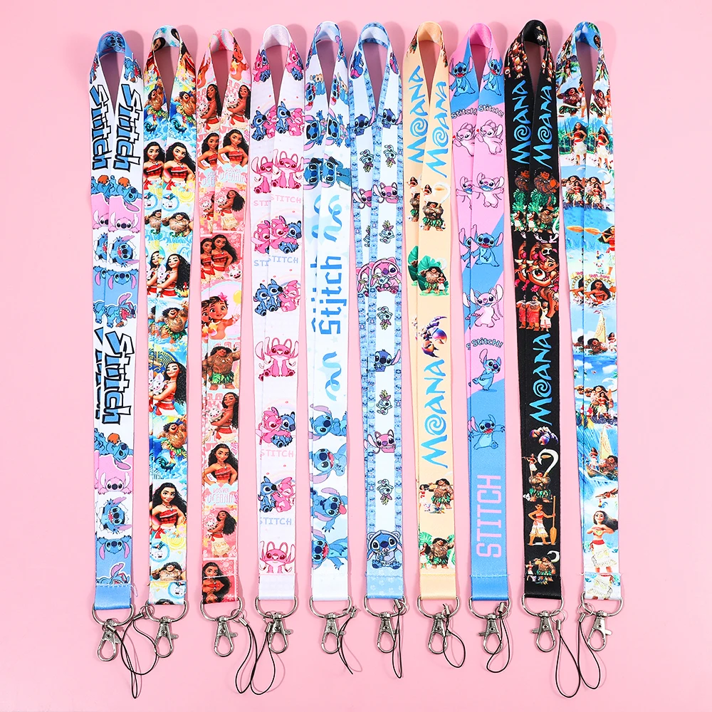10 個ディズニー漫画ステッチモアナかわいいストラップカードセットストラップバスカードセット漫画かわいいアニメ漫画絵カードセットストラップ