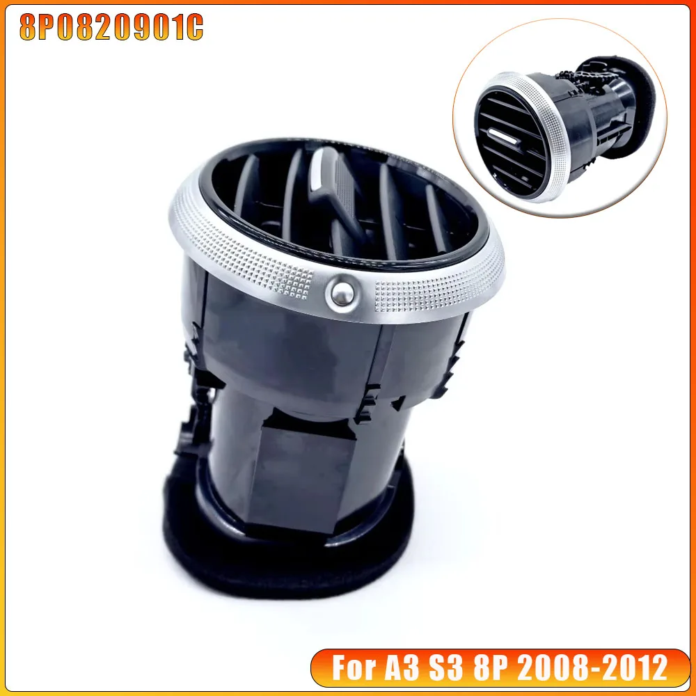 

1 шт., черный автомобильный сменный вентиляционный отверстие, передняя приборная панель, вентиляционное отверстие для A3 S3 8P 2008-2012 8P0820901C