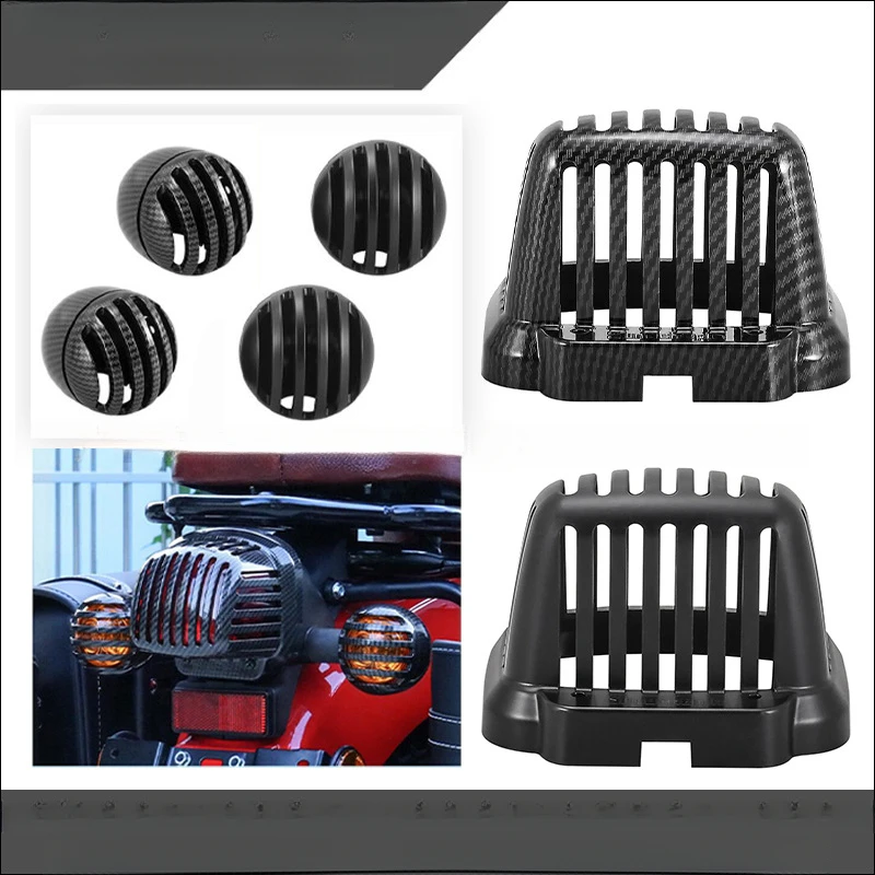 

Suitable for Honda Cub CC110 Motorcycle Modified Turn Signal Tail Light Cover Matte Black Hydrographic Carbon Fiber Pattern