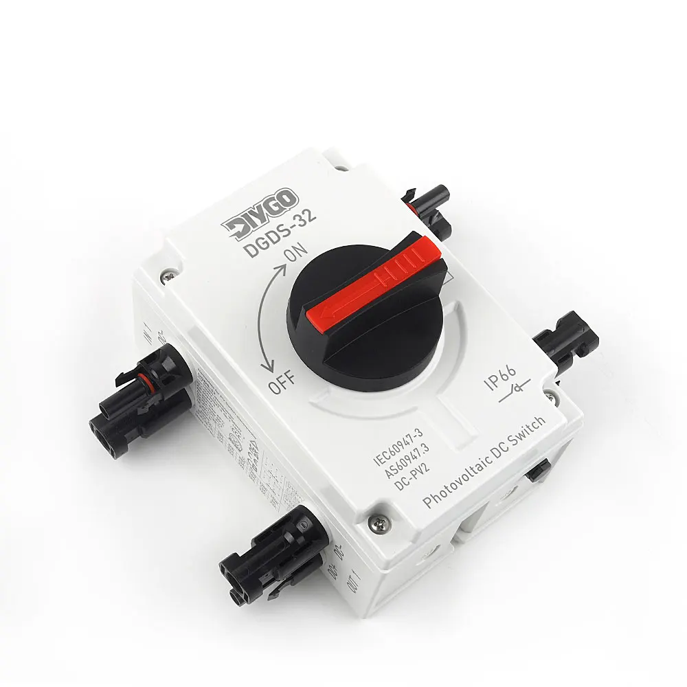 DIY GO Photovoltaik-DC-Trennschalter IP66 Wasserdichter Outdoor-Solar-Trennschalter 1200V 32A 4P PV für Solarsysteme – Detail 3