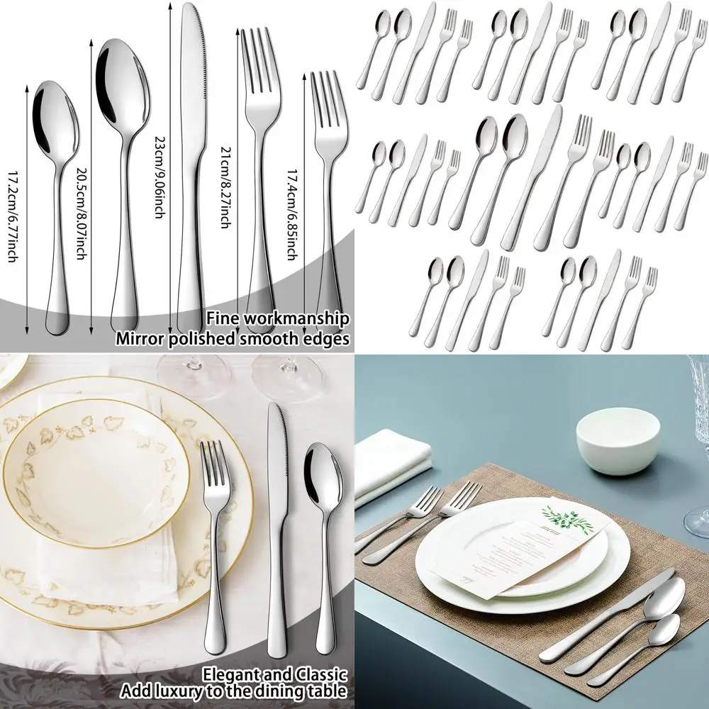 

Серебряный набор столовых приборов из нержавеющей стали, устойчивый к ржавчине: столовые приборы 160 предметов для домашнего и ресторана