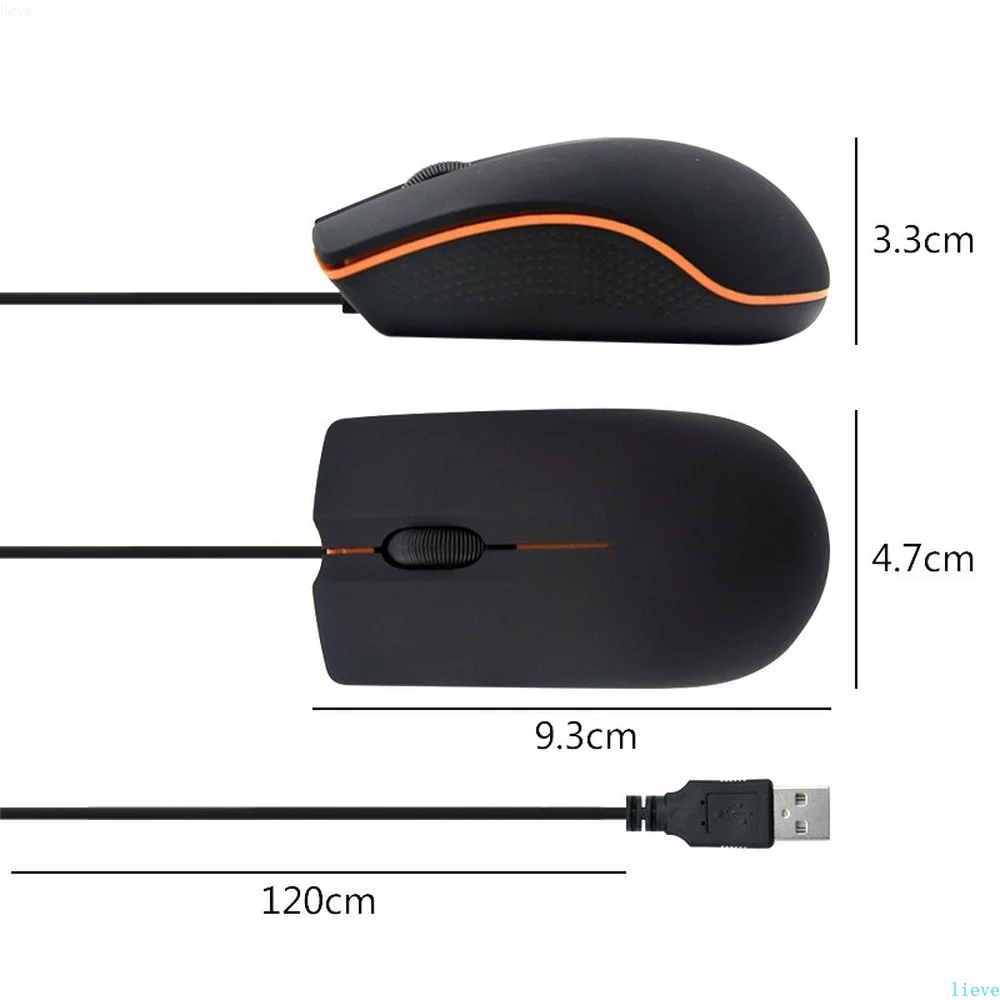 NEW M20 Wired Mouse 1200dpi Computer Office Mouse Matte Black USB Gaming Mice For PC Notebook Laptops Non Slip Wired Gamer Mouse