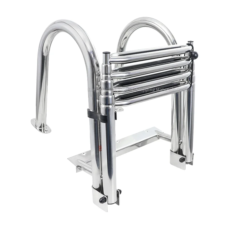 AISI 316 Stainless Steel Marine Concealed Folding Handrail Bracket Telescopic Hanging Ladder for Yacht Boat