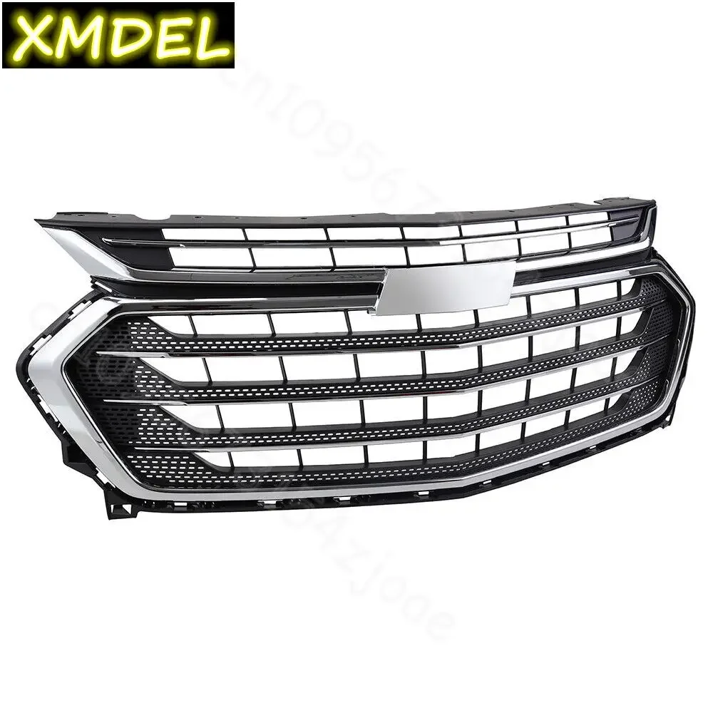 car styling front center grill For Chevrolet Traverse 2018 2019 2020 2021 Front Bumper Upper Grille Grill Chrome Black auto part