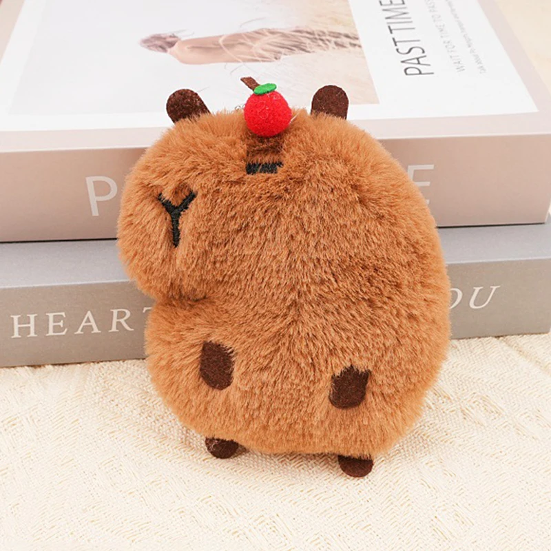 Cute Capybara Plush Dolls Keychain Cartoon Capybara Plush Doll Toy Backpack Decoration Pendant Car Keychain Pendant Gifts