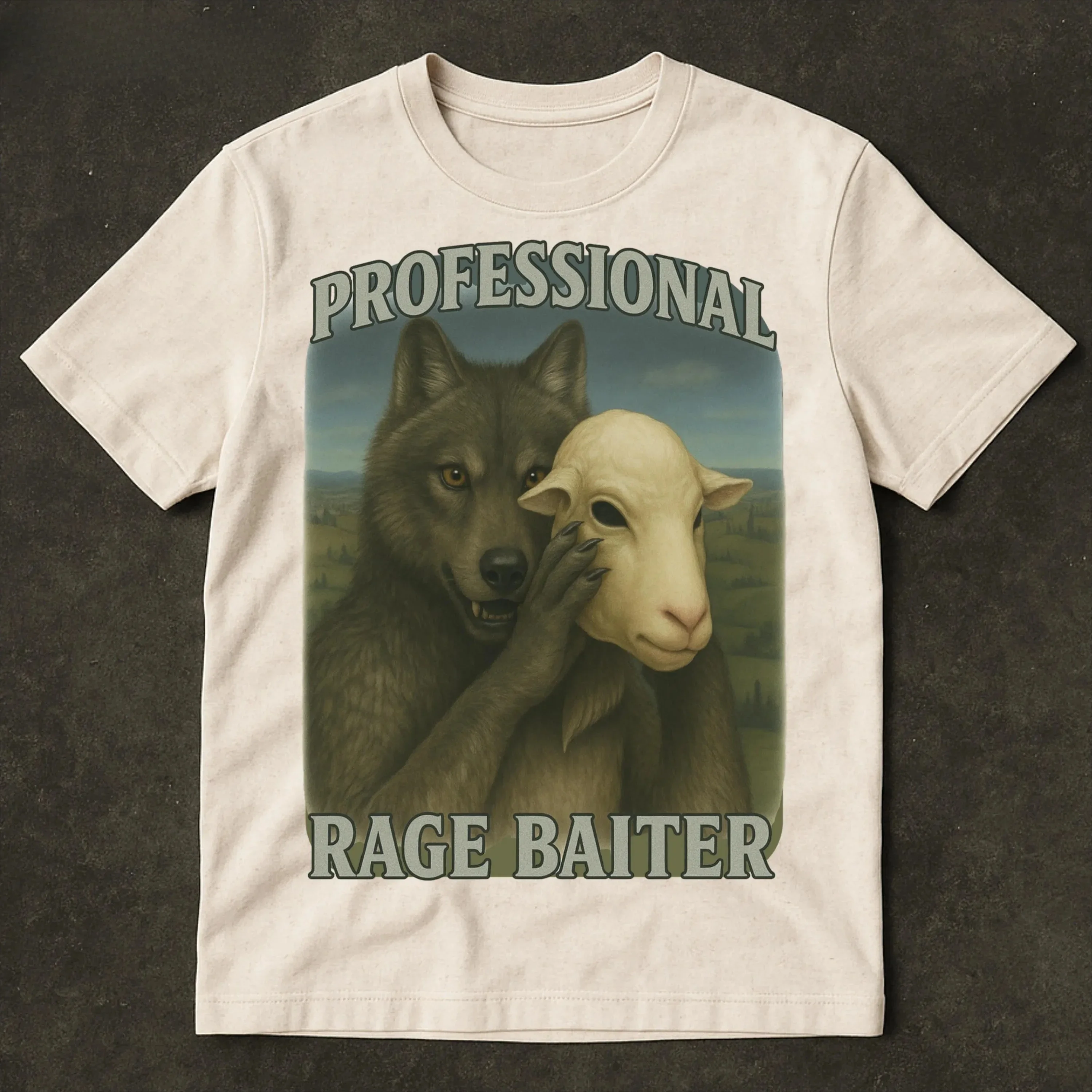 Professional Rage Baiter Funny Shirt, Werewolf Memes Werewolf Dumb Meme Shirt Stupid Meme Shirts Alpha Wolf T-shirt Brainrot
