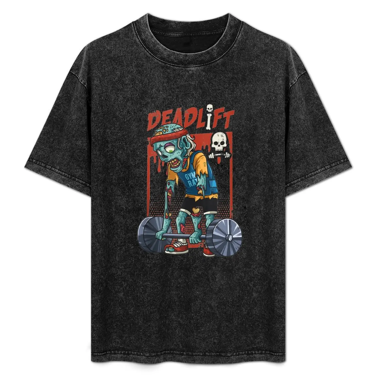 

Zombie Deadlift Weightlifting Halloween Fitness T-Shirt Basic Tee Shirt for Everyday Outfit