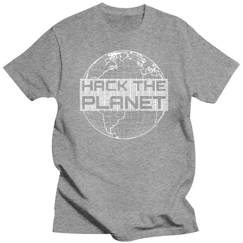 Mens brand t-shirt Summer T shirts For Hack the Planet Computer Hacker Men T-Shirts Earth Hex Dump summer unisex short sleeve