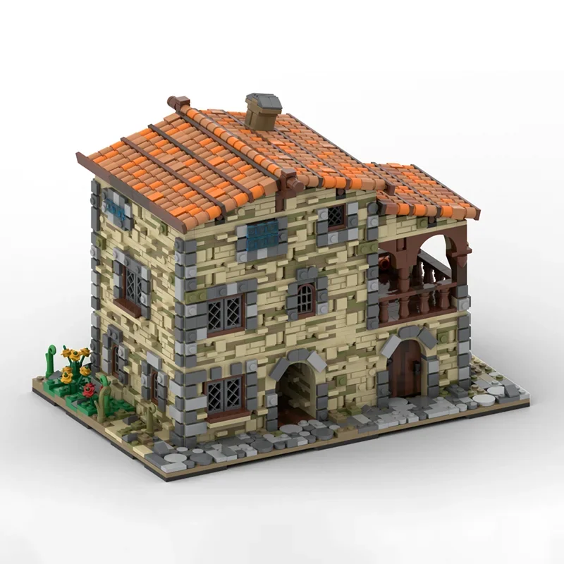 Moc Bausteine Altes Italienisches Haus Technologie Modulare Ziegel Modell Geschenke Weihnachten Spielzeug DIY Sets Montage