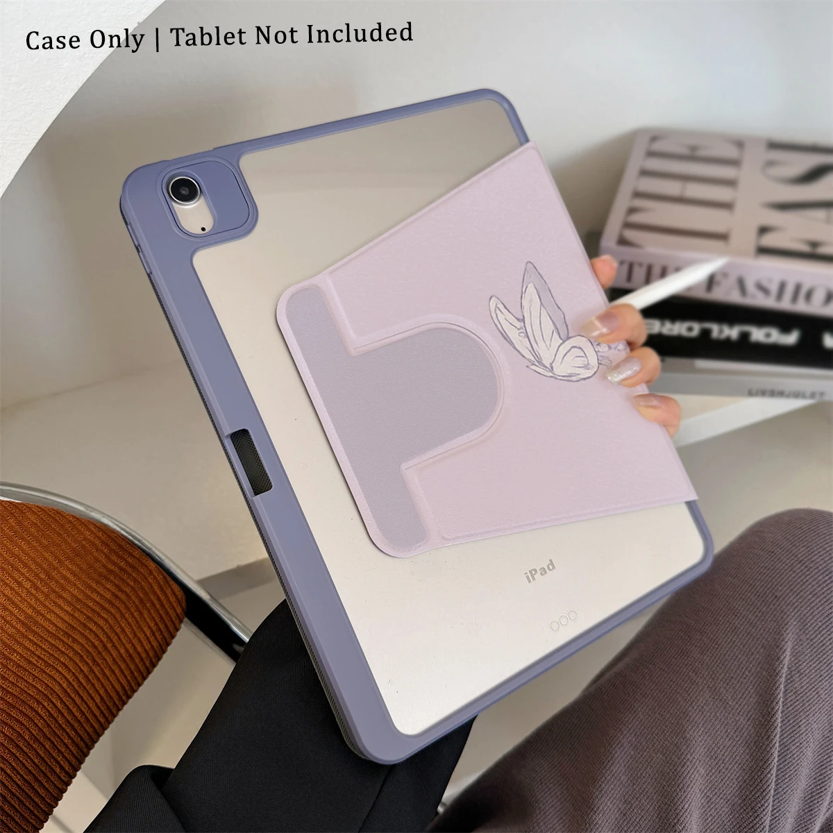 

360 ° Вращающийся складной чехол для легкой защиты вашей подушечки: совместим с iPad Air 6, Air 5,4,10,2024, air m3/a16 2025