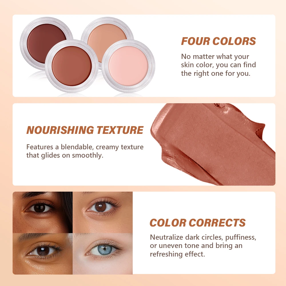 Under Eye Brightener Cover Dark Circles Moisturize Brighten Eye Concealer Nourishing Evens Out Skin Tone Concealer Cream Makeup