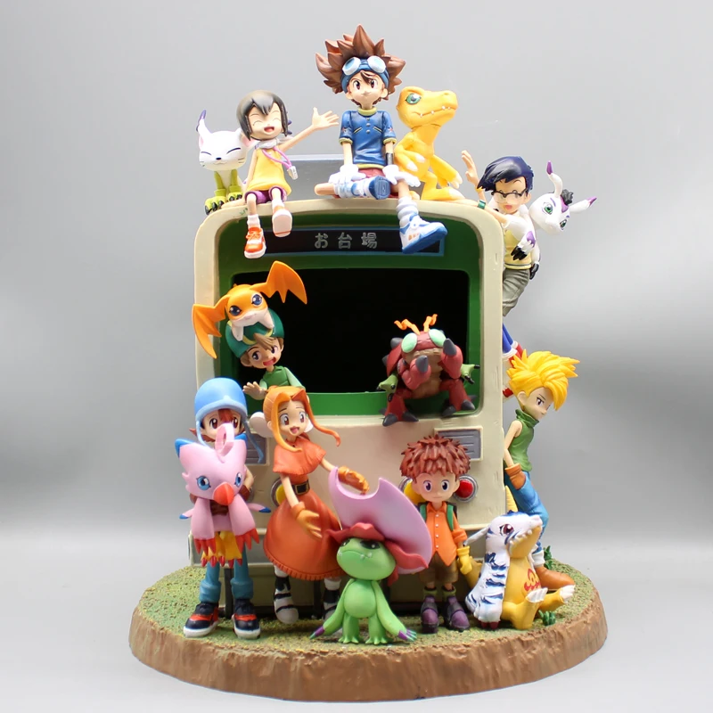 34.5cm Digimon Adventure Childhood Memories Anime Figure Model Large Statue Collection Desktop Decoration Ornament Toys Boy Gift