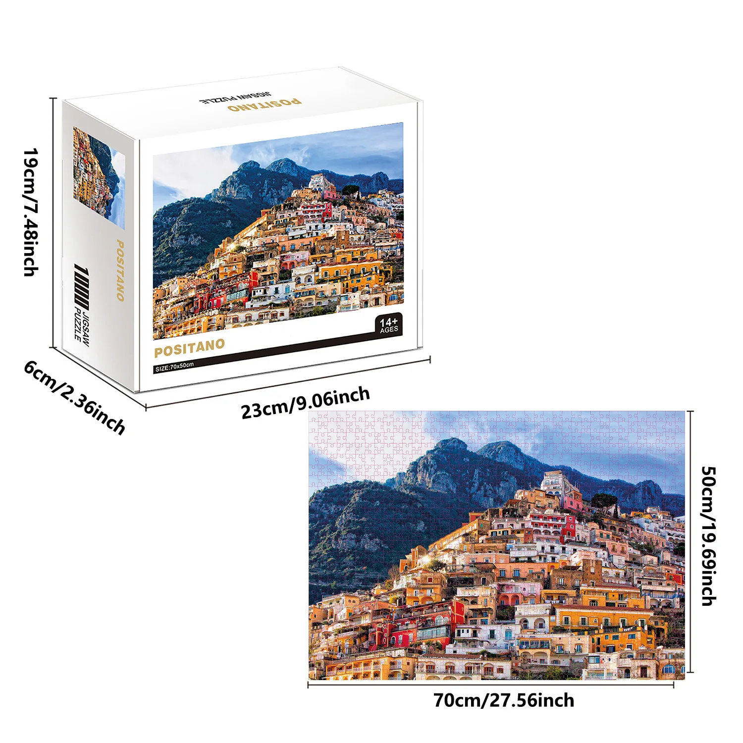 1000 Pieces Positano Jigsaw Puzzles for Adults Home Decor Games Family Fun Floor Puzzles Educational Toys
