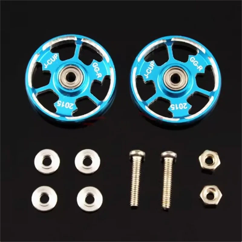 Homemade Tamiya 4WD modified accessories 2015 aluminum alloy lettering hollow guide wheel with gasket screws