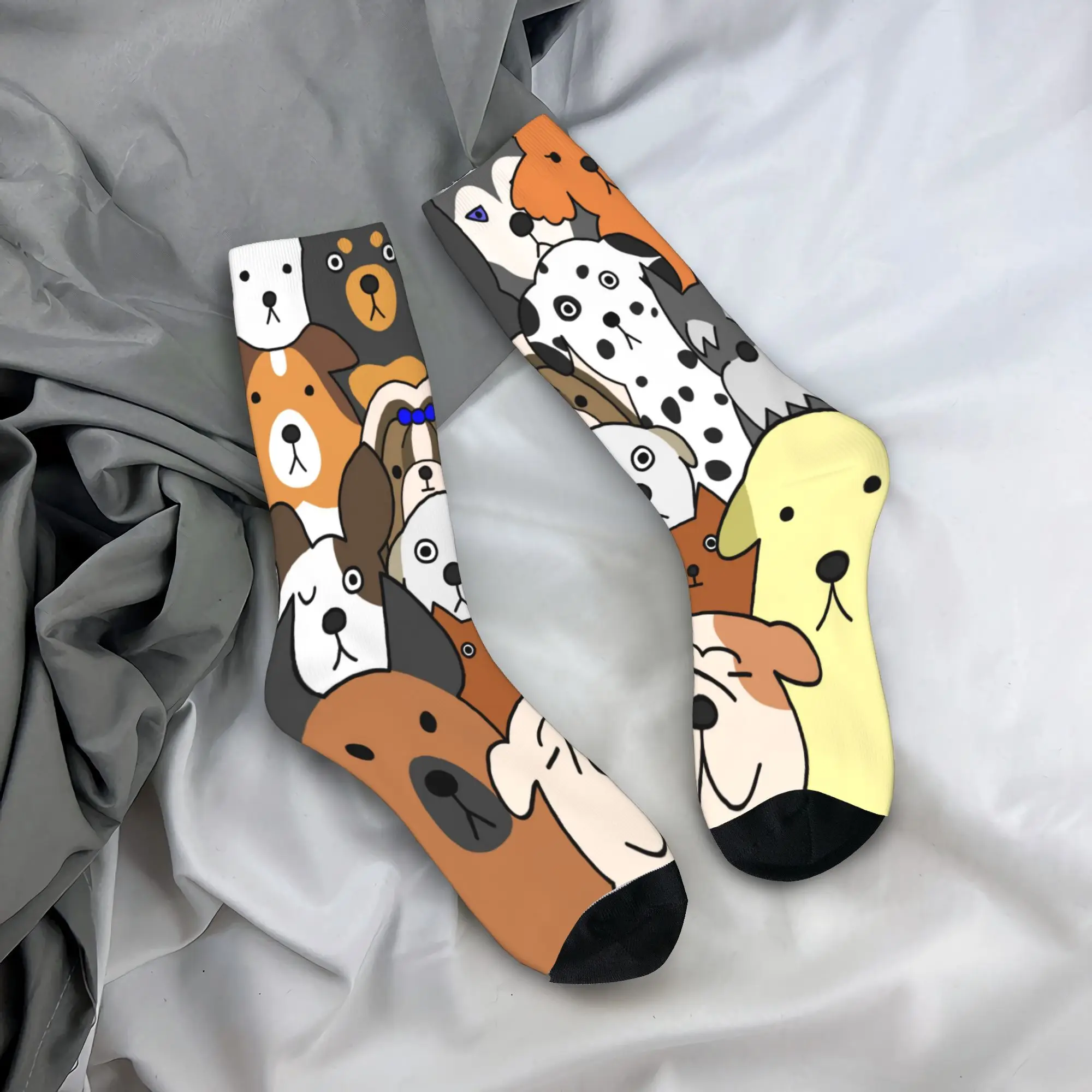 

Greyhound Dogs Cartoon Funny Socks Pattern Stockings Non Slip Women Men Socks Medium Soft Spring Casual Skateboard Socks