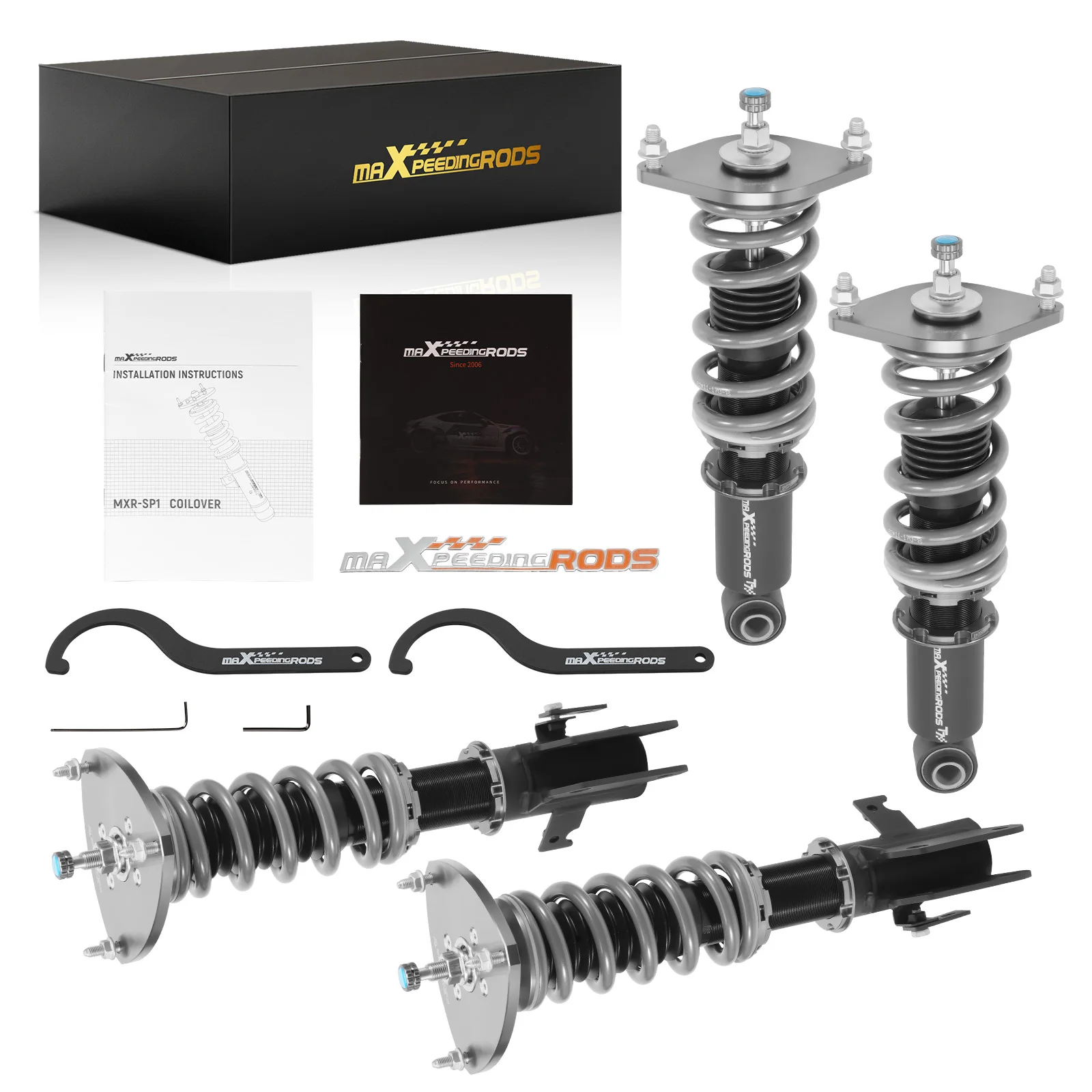 MaXpeedingrods Coilovers 24 Way Damper Struts for Subaru WRX and WRX STI Sedan 2015-2021