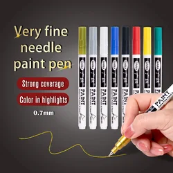 Permanent Paint Pens set for Rock Painting, Stone, Ceramic, Glass, Wood, Canvas 0.7mm Acrylic Paint Markers Extra-fine Tip