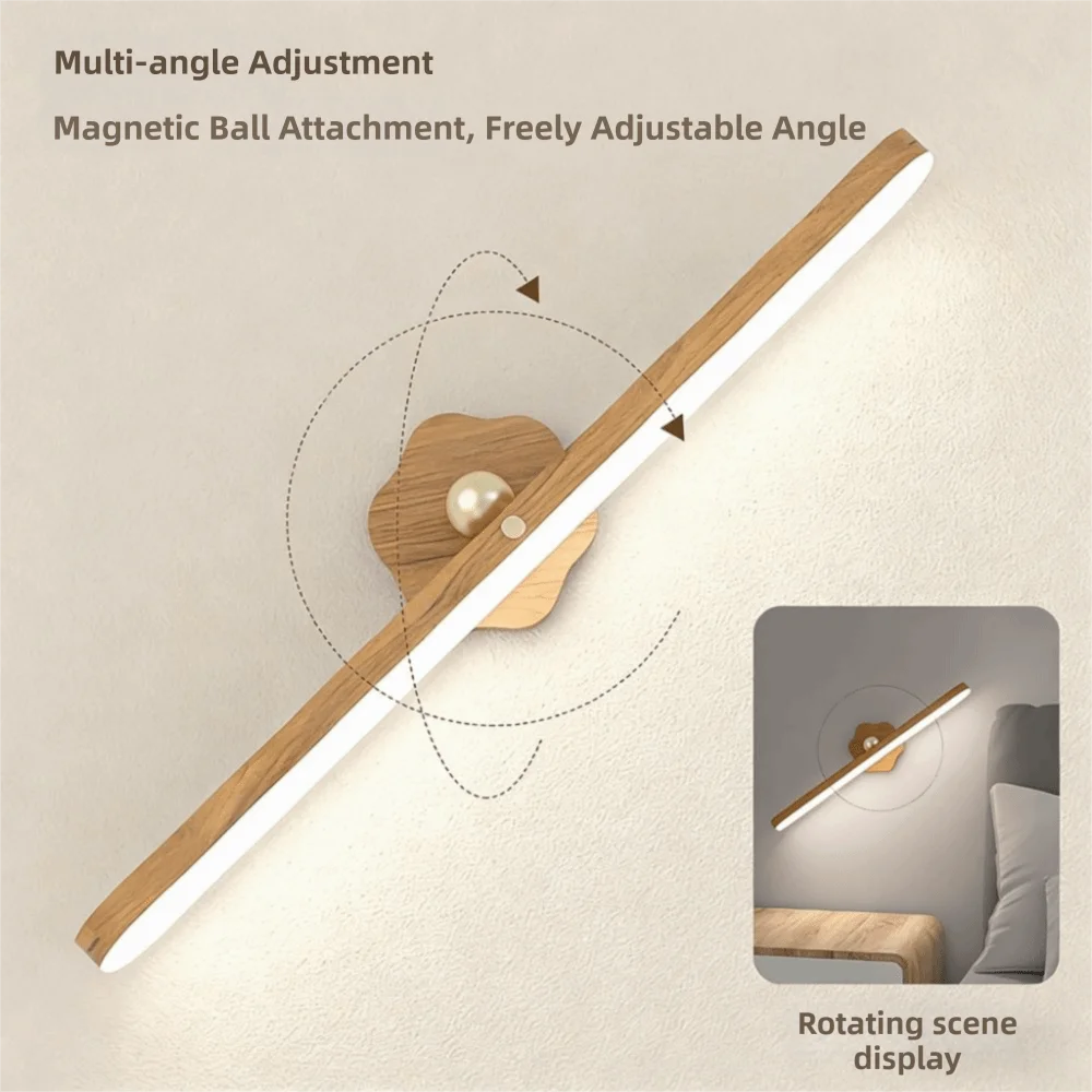 

Magnetic LED Night Light TYPE-C Rechargeable 3W Wall Lamp Touch Switch 360 Rotate Adjustable Mirror Front Fill Light Lamp