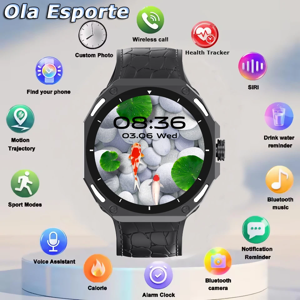 

New Outdoor Smart Watch 2025 Men Women Heart Rate Sleep Monitor Voice Assistant HD Bluetooth Call Waterproof Sports Smartwatch