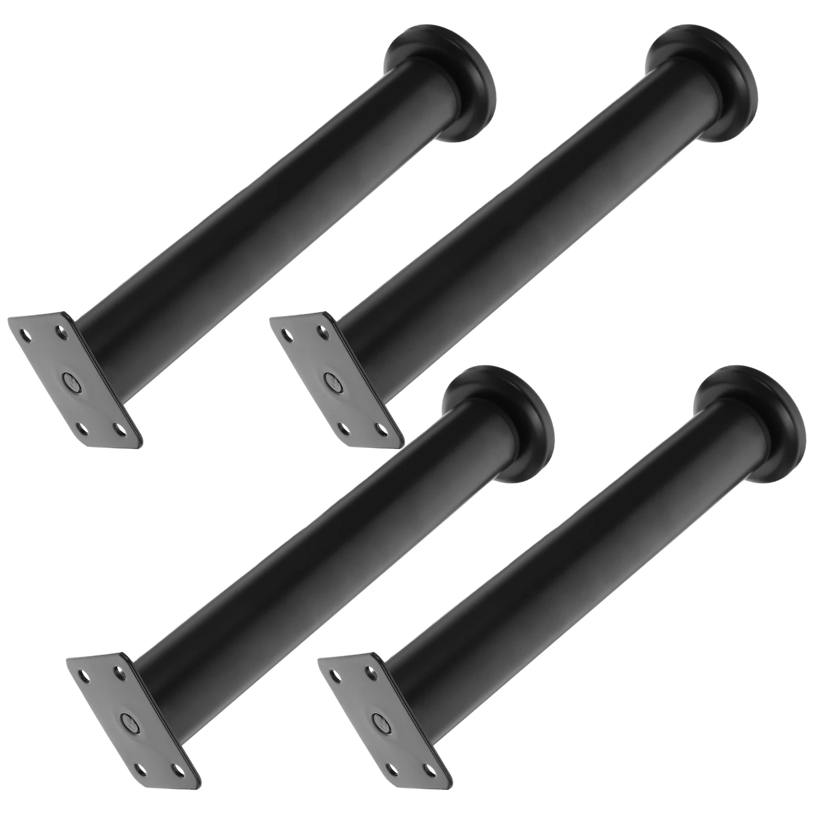

4pcs Bed Frame Support Legs Extenders Adjustable Height Riser Replacement Furniture Levelers Black 8-12cm Cold Rolled