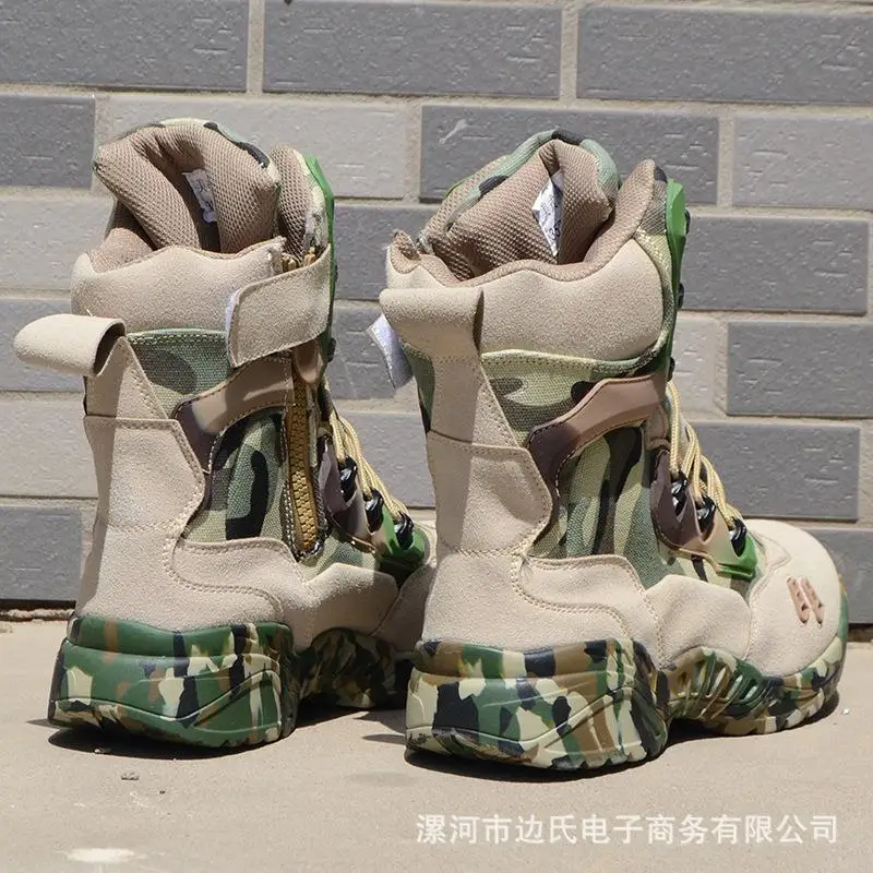 camouflage American men\'s high special tactical boots 2023 combat desert land outdoor hiking work men boots fashion casual shoes