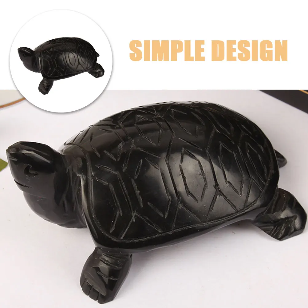 

Handicrafts Dragon Turtle Ornament Home Decor Figure Black Ink Jade Animal Sculpture