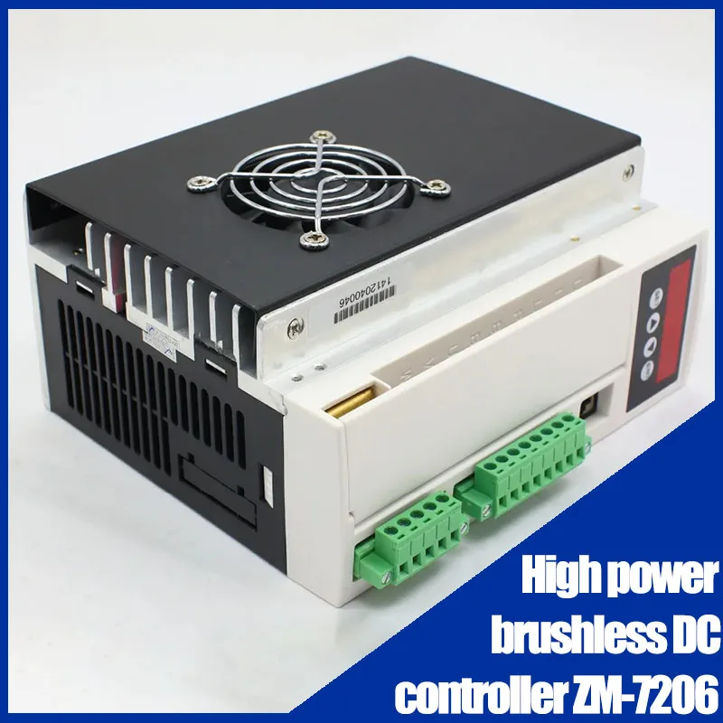 High power brushless DC controller ZM-7206 panel display speed drive 1.2KW with Hall sensors brushless DC motor