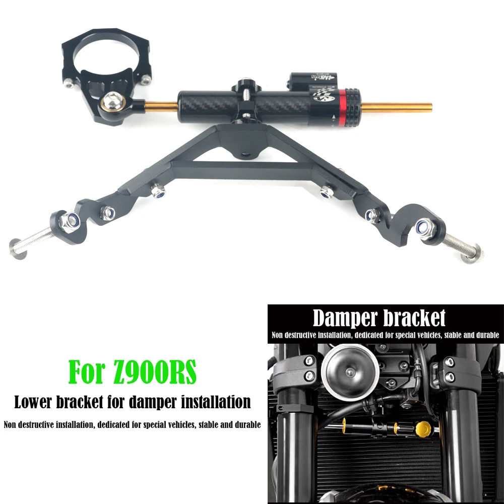 FOR Z900RS z900rs 2018-2022 Motorcycle Titanium Shock Absorber Anti-rotation Steering Shock Absorber Bracket Damper Stabilizer