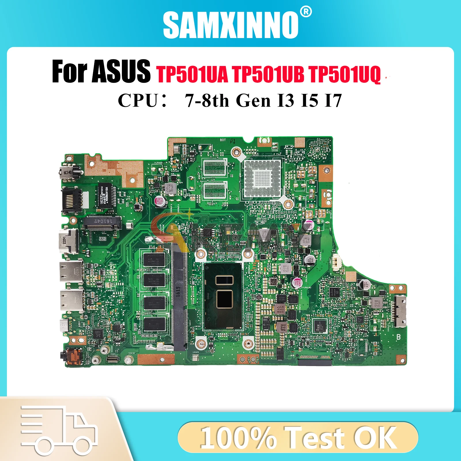 

TP501UA Материнская плата для ноутбука ASUS VivoBook Flip TP501UQK TP501U TP501UQ TP501UB TP501UA Материнская плата для ноутбука с процессором I3 I5 I7