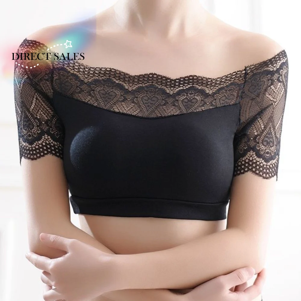 Elegant Hollow Short Lace Camisole Transparent Square Neck Crop Tops Streetwear Sleeveless Undershirt Bra Vest Spring Summer