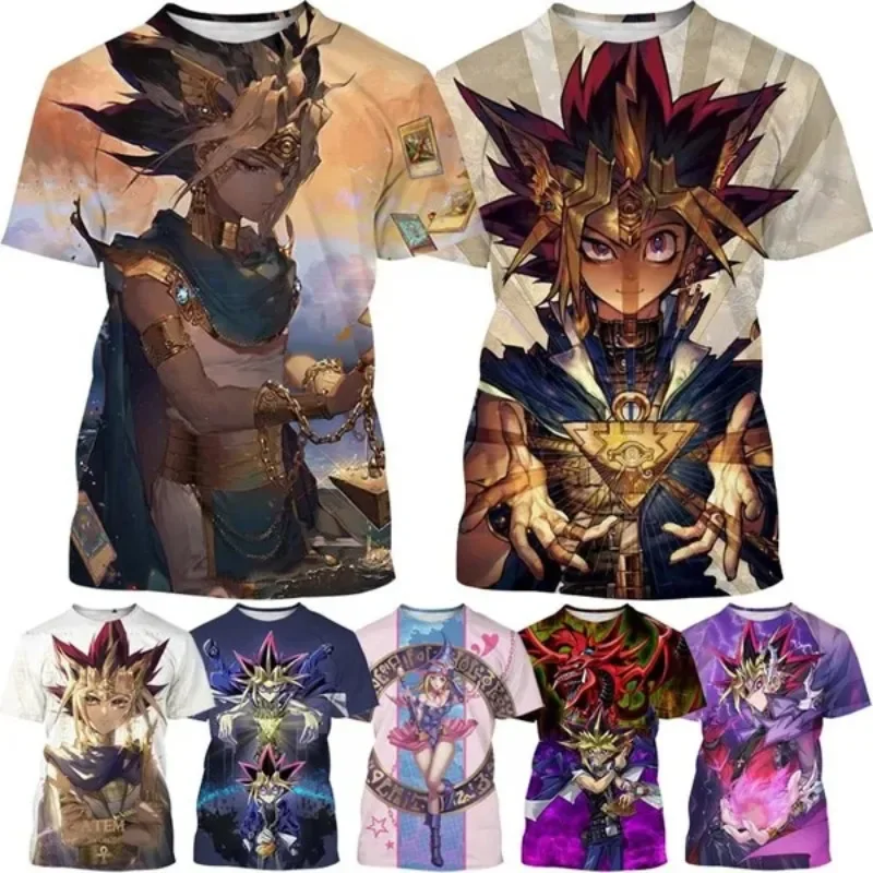 Yu-Gi-Oh! 3D Printed T-shirt Classic Anime Casual Short Sleeve Onlyfans Cosplay Men's Clothing Quality Haikyuu T-shirt for Men