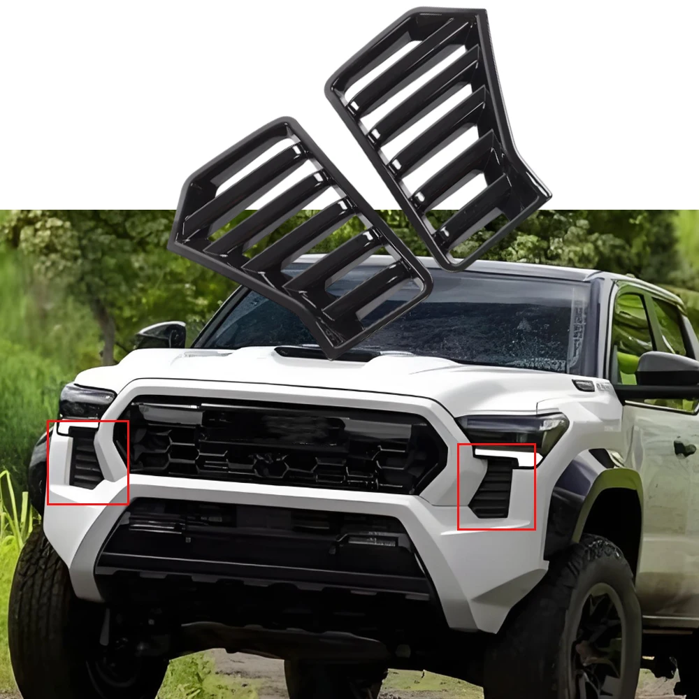 2pcs Front Left and Right Fog Light Side Grille Air Intake Cover for Toyota Tacoma 2024