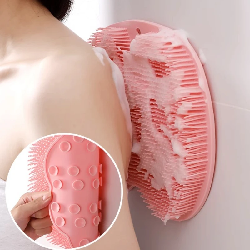 1PC Bath Brush Exfoliating Pad Shower Foot Massage Pad Suction Cup Brush for Wiping The Back Foot Washing Brush  Bathing Body