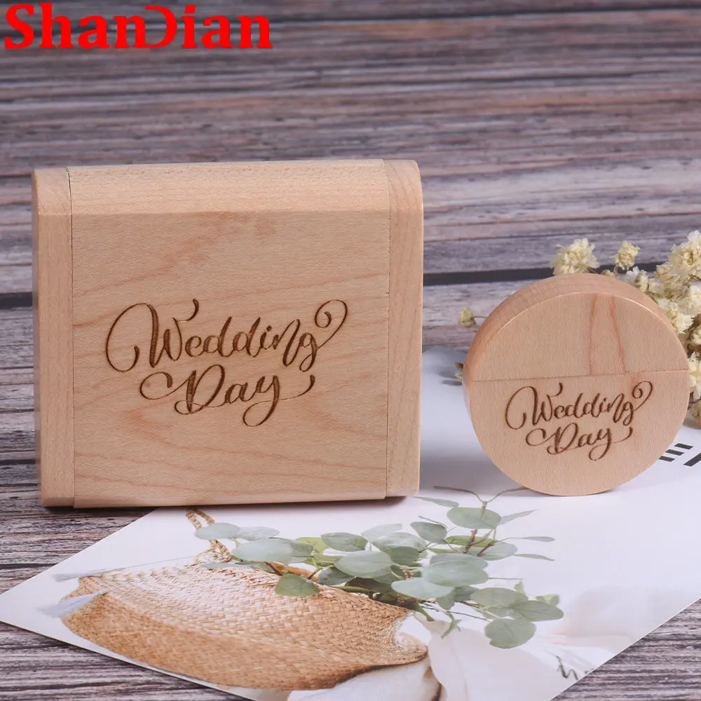 شانديان خشبية USB 2.0 64 جيجابايت U القرص 32 جيجابايت فلاش حملة 16 جرام مجانية قلم به رسم من تصميمك محركات 8 جيجابايت بندريف التصوير هدايا ذاكرة عصا