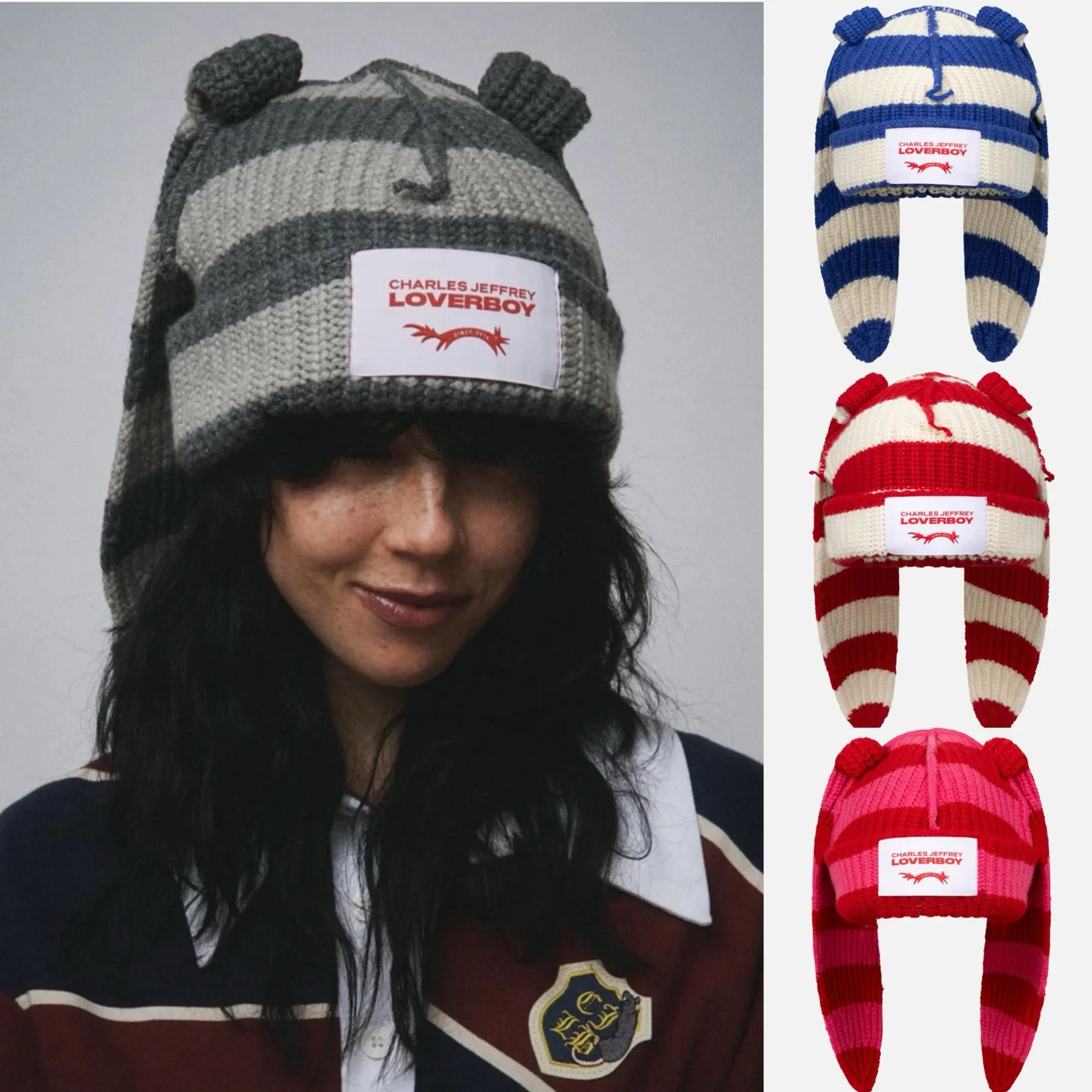 thickened-knitted-hat-loverboy-striped-rabbit-ear-ear-woolen-yarn-cap-unisex-winter-warm-sweet-cute-style-adjustable-soft
