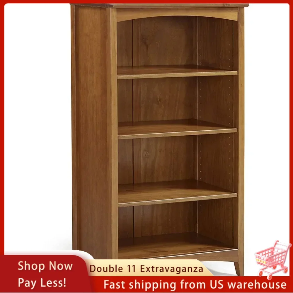 Shaker Style 4 Shelf Bookcase / Solid Wood / 48