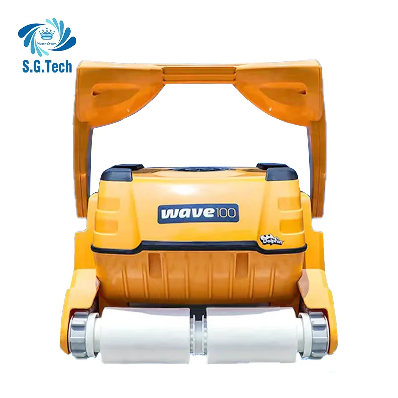 Intelligent Robotic Pool Vacuum Cleaner 35m Cable Automatic Navigation Plastic Spa Pool Cleaning Machine
