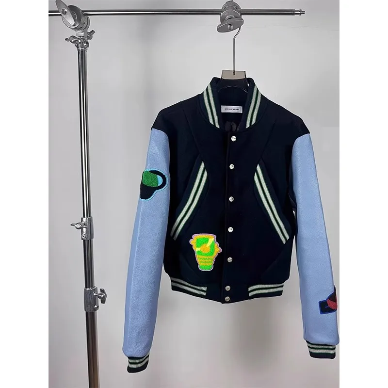 

Ограниченная серия New Batch Wide ort Baseball Jaet Wool Blue Sve Youth Faion Полиэфирное волокно Летняя теплая верхняя одежда