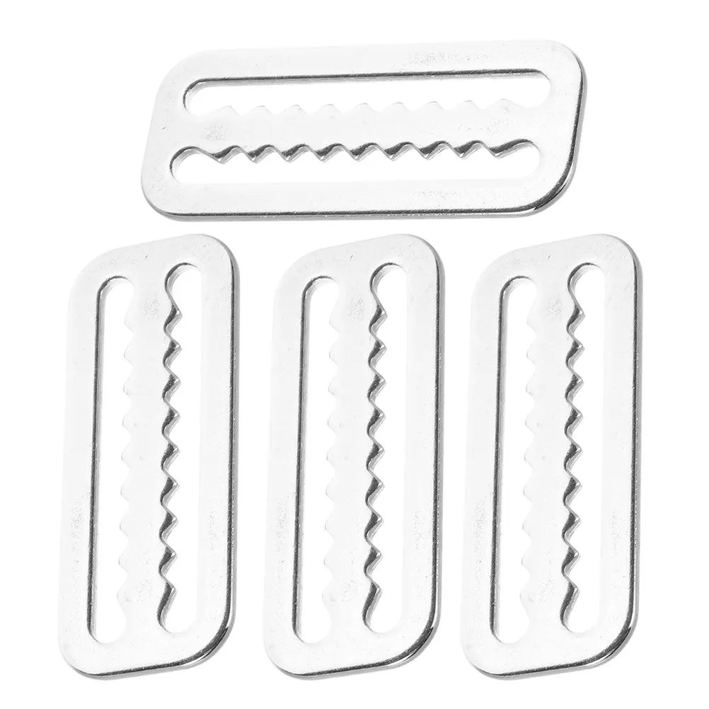 Scuba Diving Weight Belt Slide Stopper 4Pcs Stainless Steel Serrated Webbing Retainer Outdoor Dive Gear