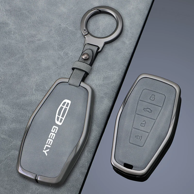 

Zinc Alloy Remote Car Key Case Cover Fob For Geely Coolray 2024 X6 Emgrand Global Hawk GX7 Monjaro Accessories