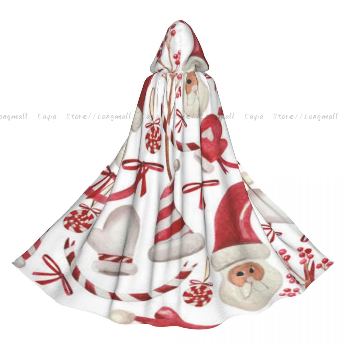 Christmas For Wrapping Paper New Year Christmas Hooded Cloak Coat Halloween Cosplay Costume Vampire Devil Wizard Cape Gown Party